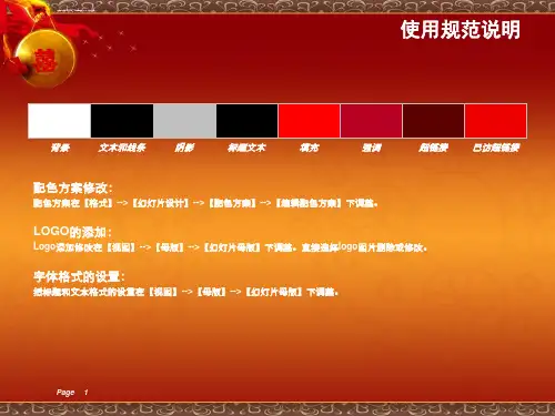 大红喜庆结婚典礼ppt模板课件
