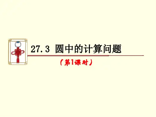 初三下数学课件(华东师大)-圆中的计算问题