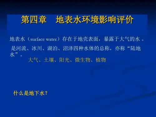3地表水环境影响评价