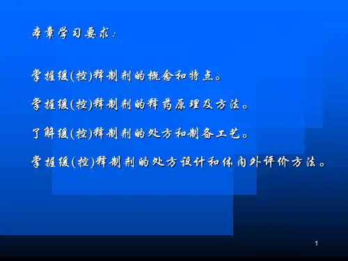 药剂学缓控释制剂