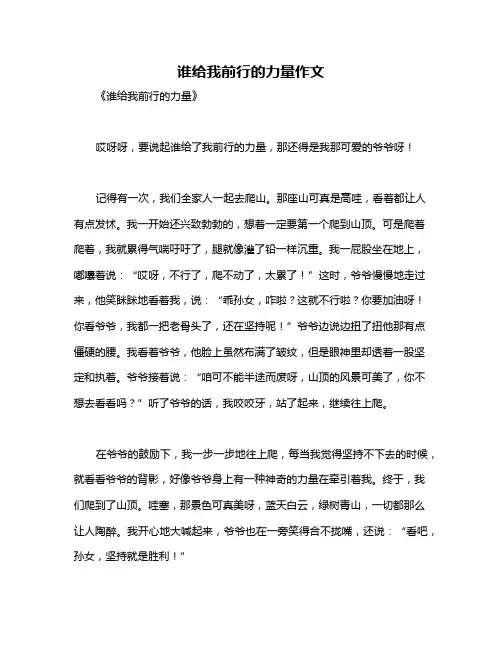 谁给我前行的力量作文