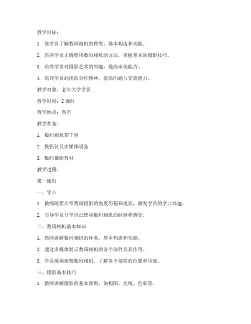 老年大学数码摄影教案