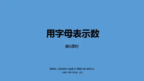 人教版《用字母表示数》(完美版)PPT课件5(共19张PPT)
