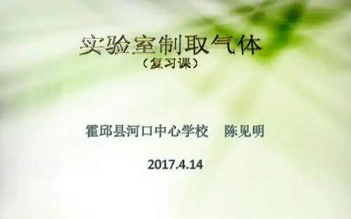 中考化学复习课： 实验室制取气体