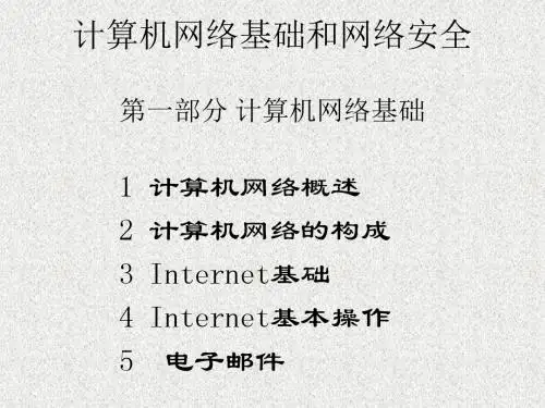 计算机网络基础和网络安全-精选文档