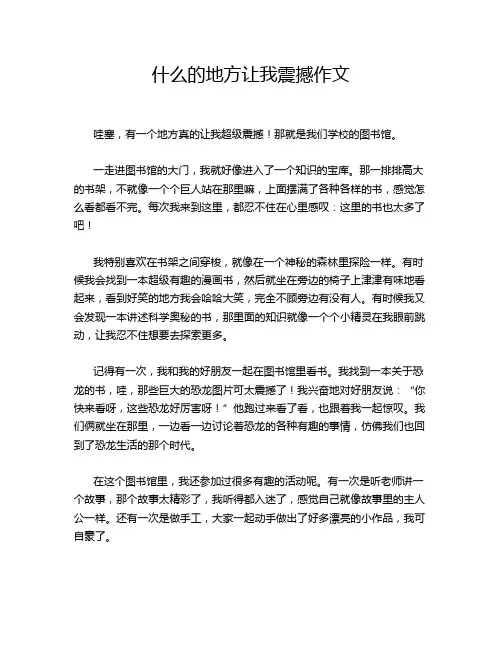 什么的地方让我震撼作文