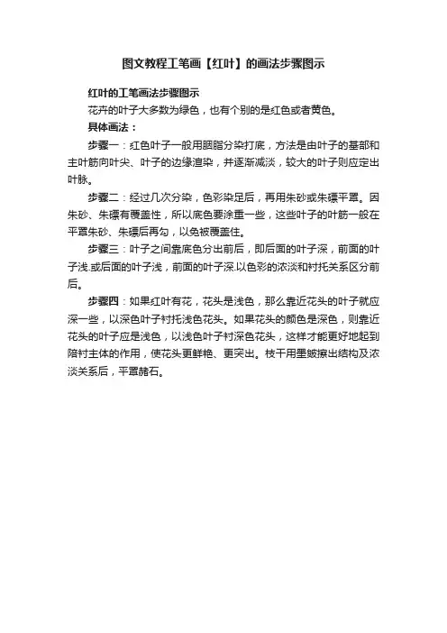 图文教程工笔画【红叶】的画法步骤图示