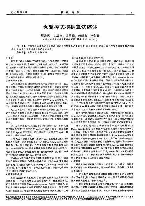 频繁模式挖掘算法综述