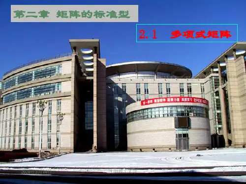 第二章  矩阵的标准型