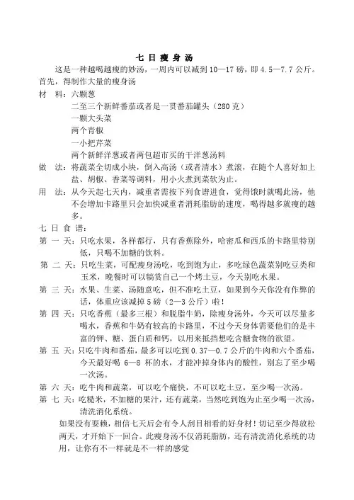 好用瘦身汤
