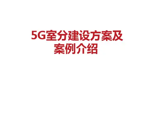 5G室分建设方案及案例介绍