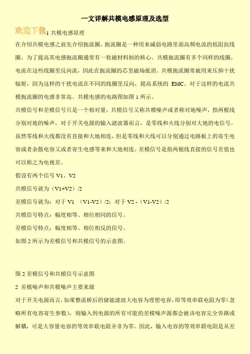 一文详解共模电感原理及选型