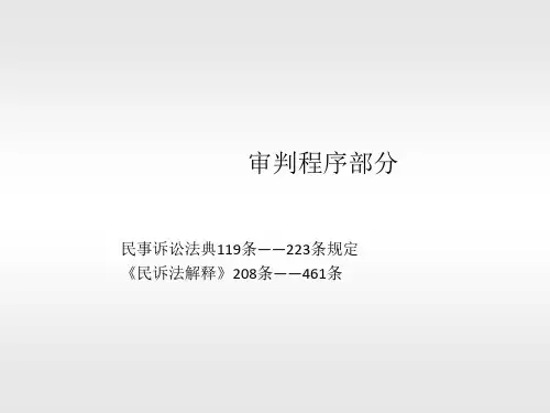 【民事诉讼法】第十二章普通程序