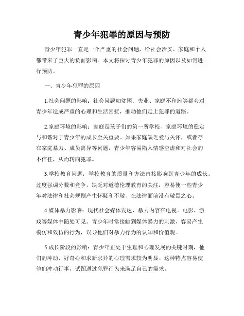 青少年犯罪的原因与预防