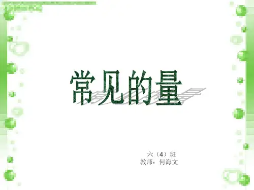 《常见的量》PPT课件