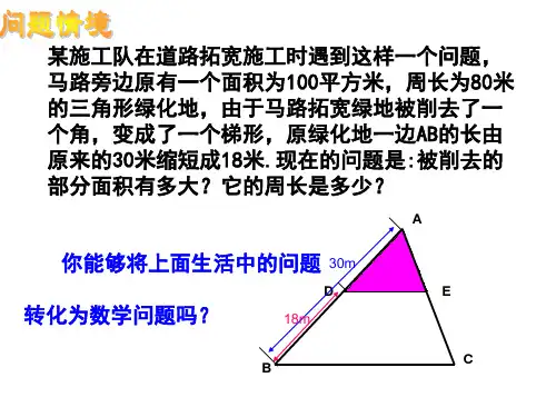 相似三角形的性质极其应用一
