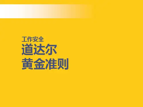 工作安全道达尔黄金准则