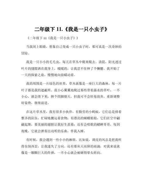 二年级下11.《我是一只小虫子》