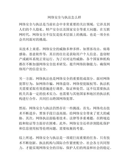 网络安全与执法怎么样
