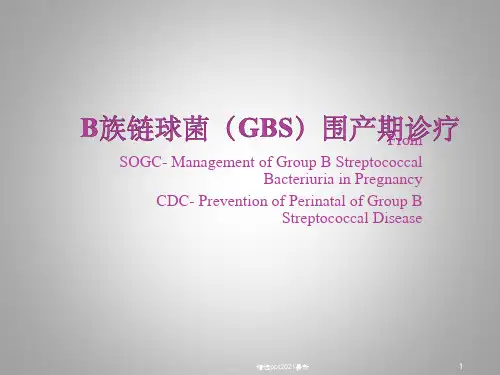B族链球菌GBS围产期管理ppt课件