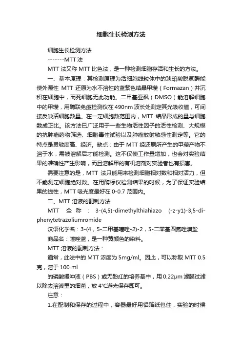 细胞生长检测方法