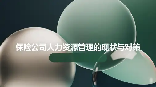 保险公司人力资源管理的现状与对策