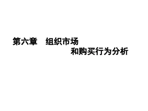 第六章组织市场和购买行为分析