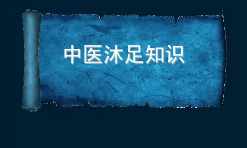 中医养生沐足知识ppt模板