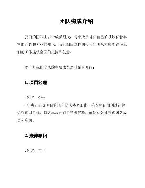 团队构成介绍