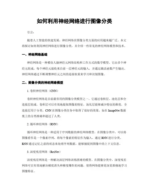 如何利用神经网络进行图像分类
