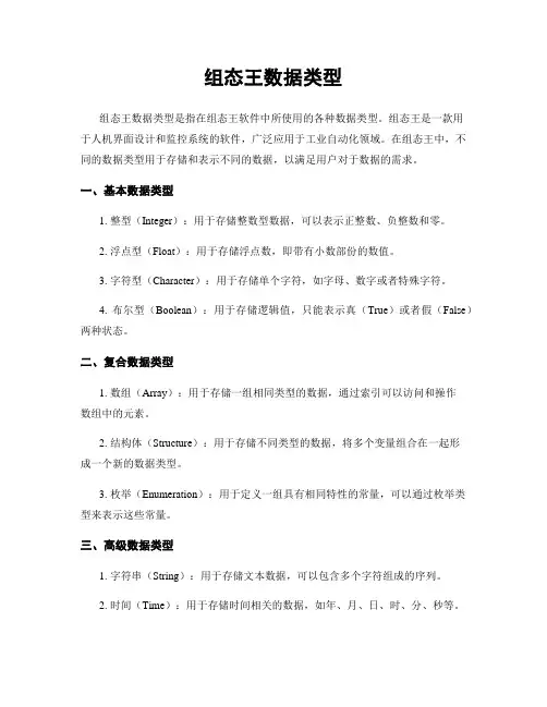 组态王数据类型