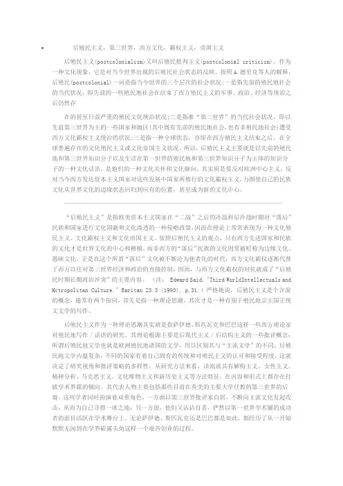 后殖民主义