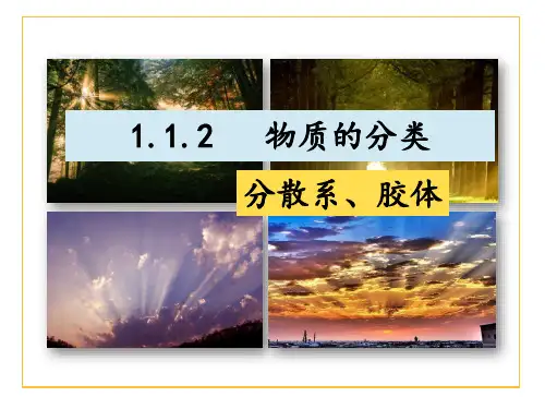 胶体课件2022--2023学年高一上学期化学人教版(2019)必修第一册