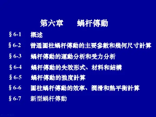 机械设计课件-蜗轮蜗杆