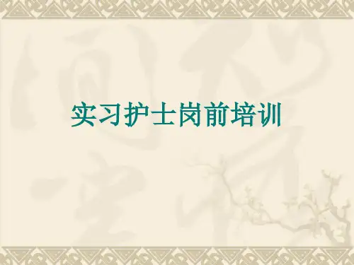 实习护士岗前培训课件.pptx