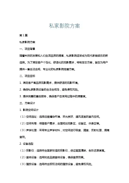 私家影院方案