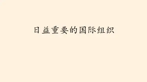 六年级道德与法治下册 (日益重要的国际组织)让世界更美好教学课件