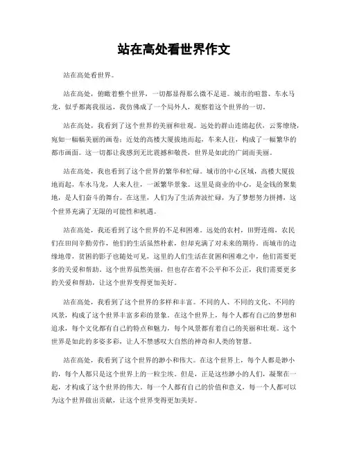 站在高处看世界作文