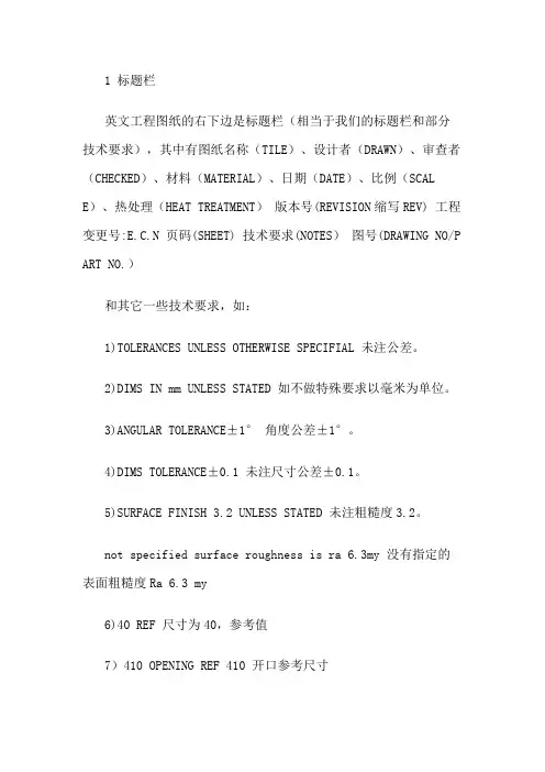 (完整版)英文机械图纸