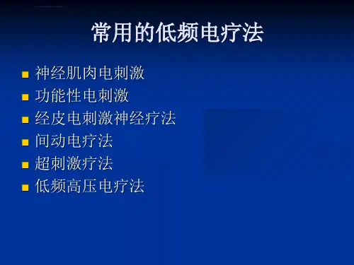 低中频电疗法全解ppt课件