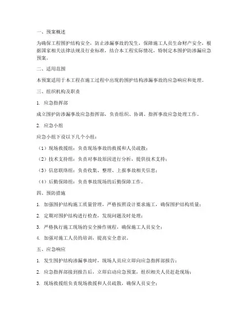围护防渗漏应急预案