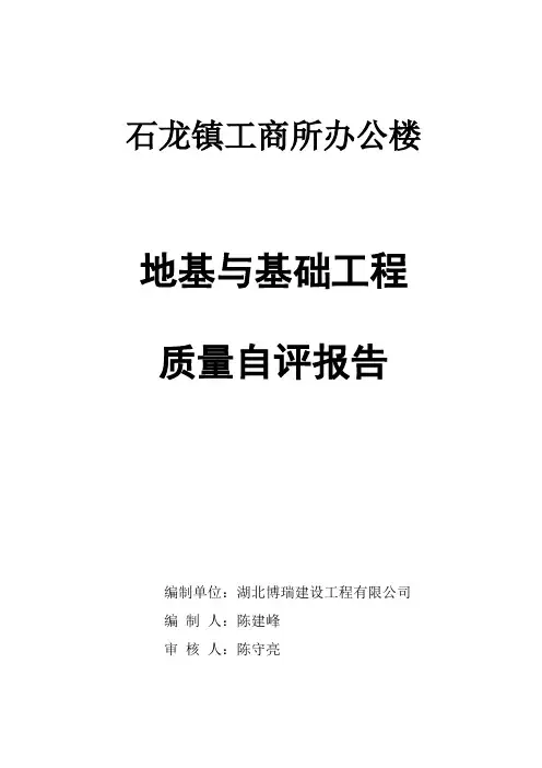 基础、主体自评报告