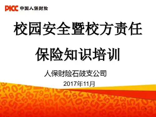 校园方责任险培训课件