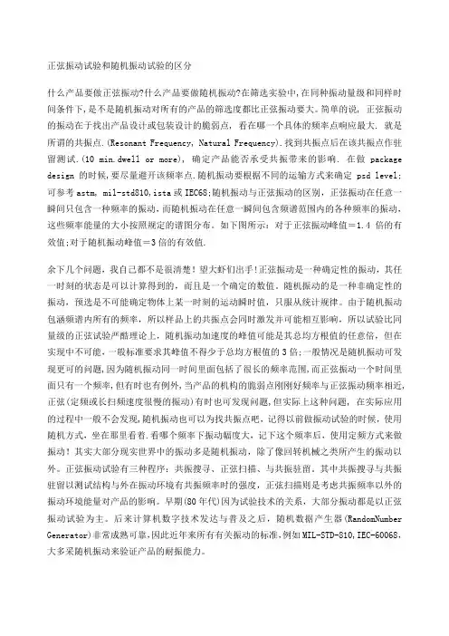 正弦振动试验和随机振动试验的区分