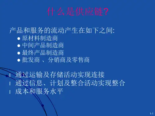 第1章供应链管理介绍