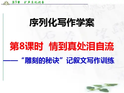 江西省横峰中学高考语文第一轮复习6序列化写作：情到真处泪自流 课件