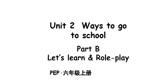 人教版PEP2020-2021学年六年级英语上册Unit 2 Ways to go to school Part B 第1课时课件
