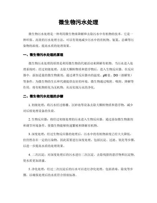 微生物污水处理
