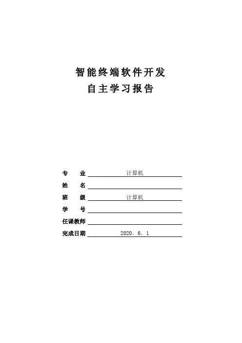 智能终端软件开发报告