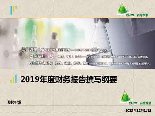 2019年度财务报告撰写纲要及时间进度安排